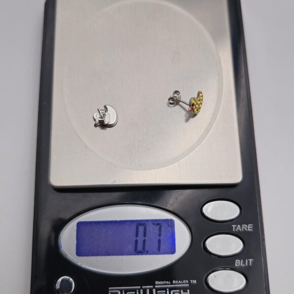 Sterling Silver Adorable Crystal Duck Small Stud Earrings A3257 - Picture 6 of 6